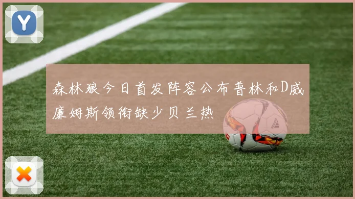 森林狼今日首发阵容公布普林和D威廉姆斯领衔缺少贝兰热